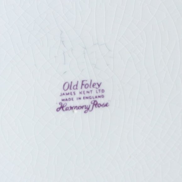 Vintage Old Foley Harmony Rose Gold Edged 10.5in Platter - Picture 6 of 9